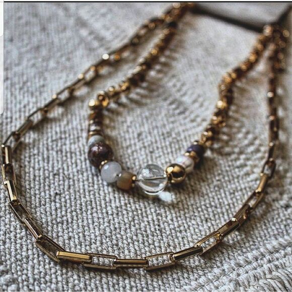 🆕️Sol Collection// Neutral tone Layered Necklace - Picture 2 of 3